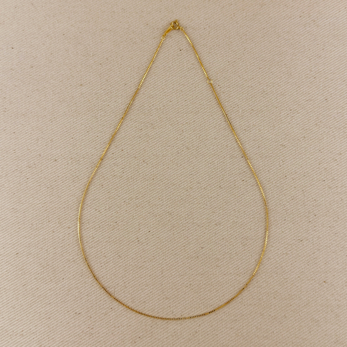 18k Solid Gold 0.8mm Box Chain