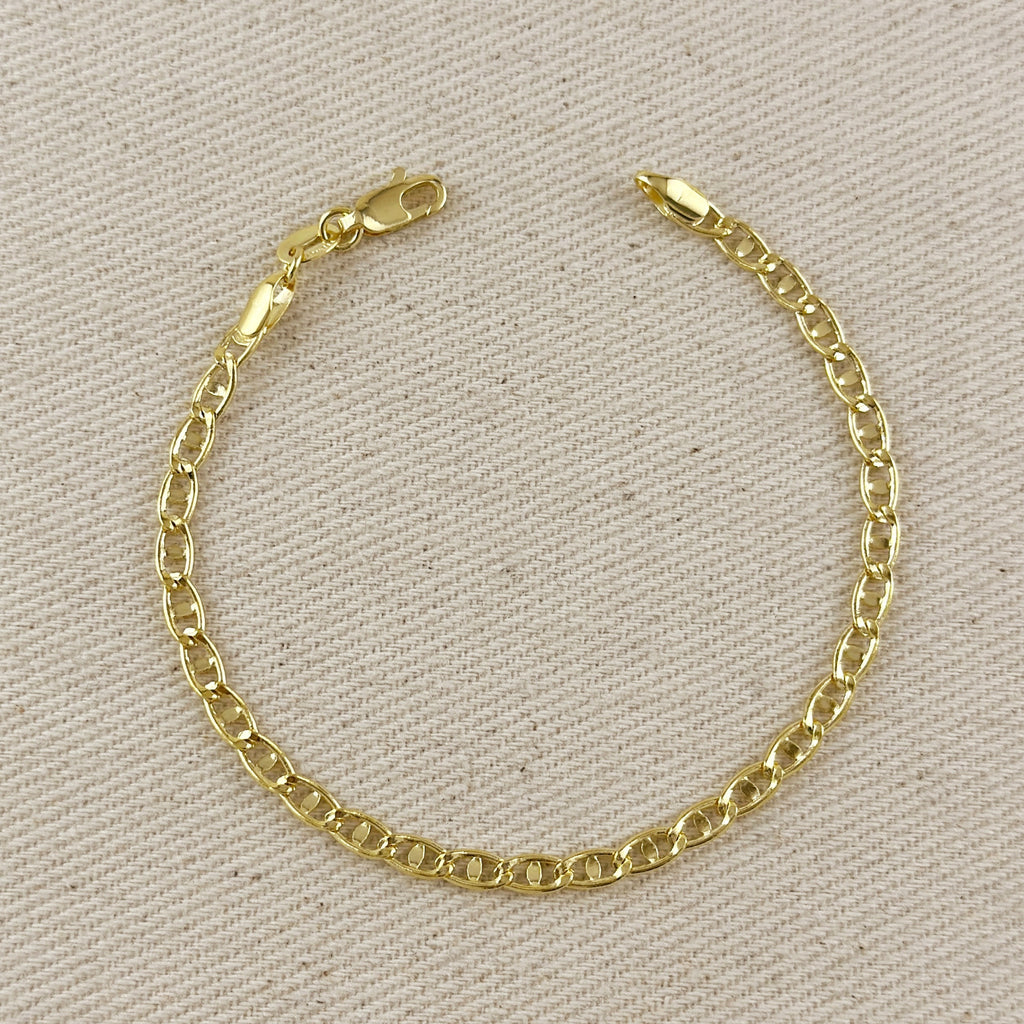 Fancy Mariner 18k Gold Filled Bracelet