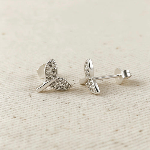 .925 Sterling Silver Mermaid Tail Stud