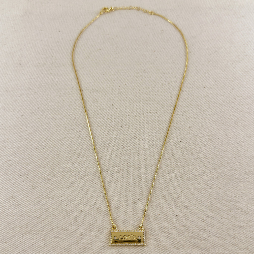 18k Gold Filled Love Necklace