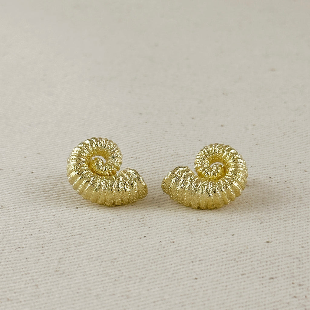 18k Gold Filled Sundial Shell Earrings