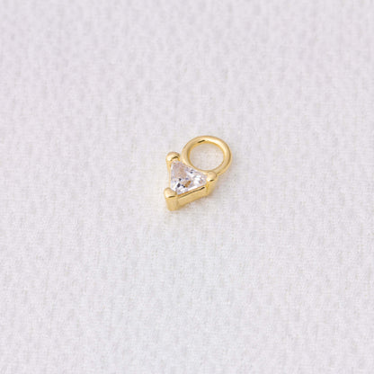 Mini CZ Triangle Earring Charm