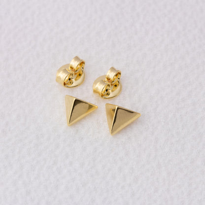 Mini Faceted Triangle Stackable Earrings