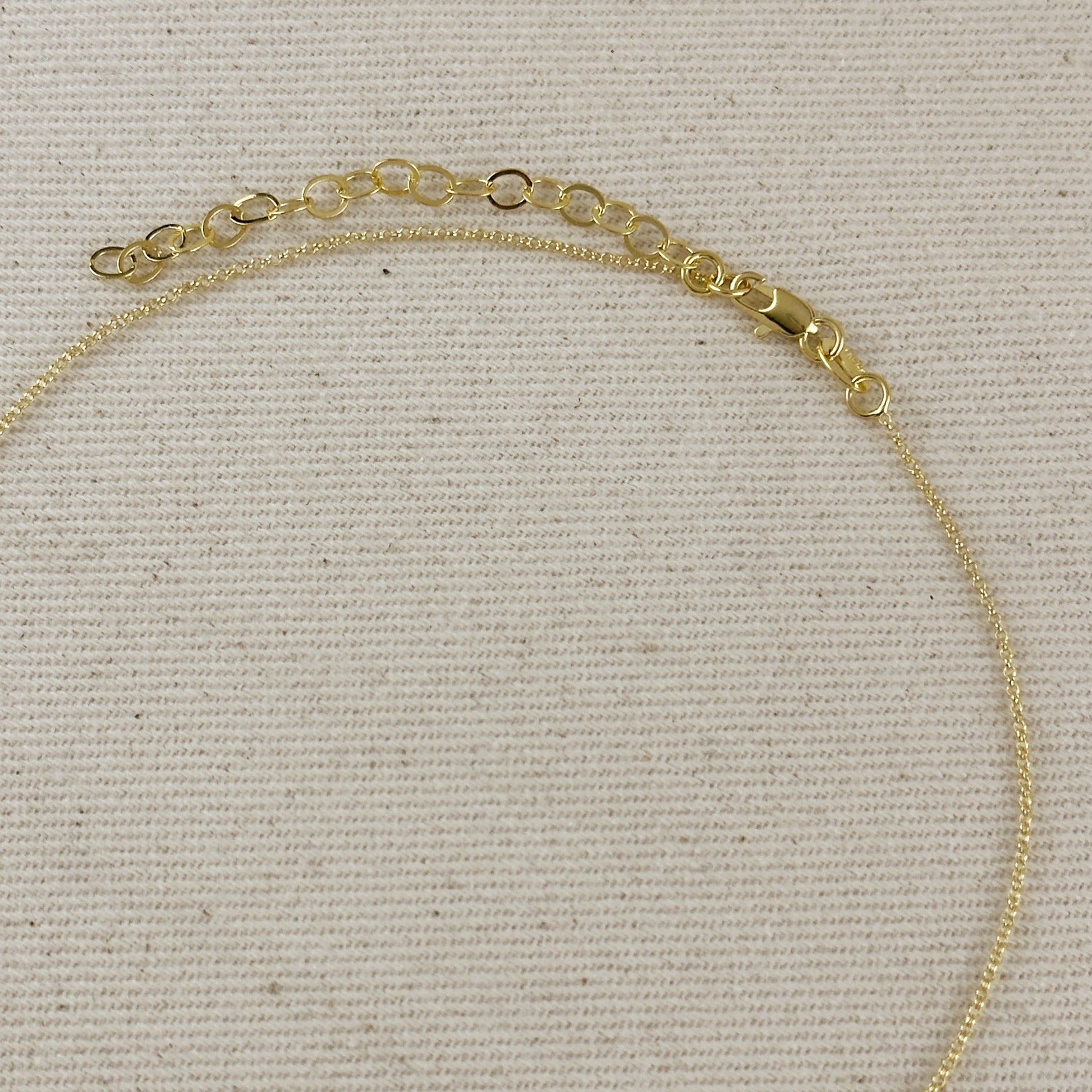 18k Gold Filled Flower Plaque Necklace