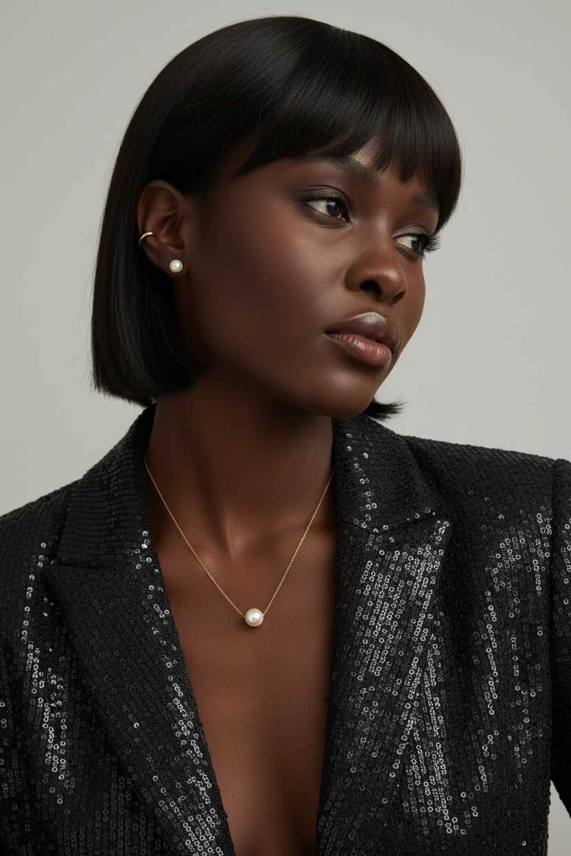 18k Gold Filled Solitaire Pearl Necklace