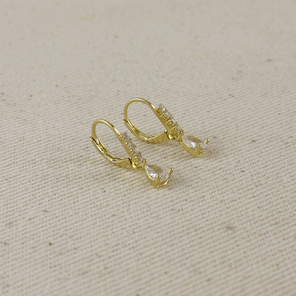 18k Gold Filled Floating CZ Hoop Earrings