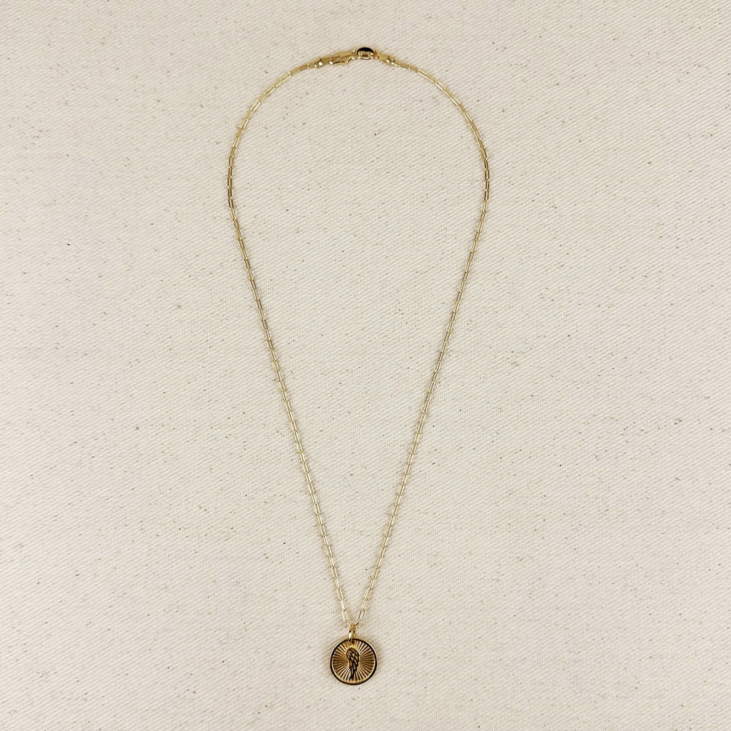 18k Gold Filled Radial Angel Wing Necklace