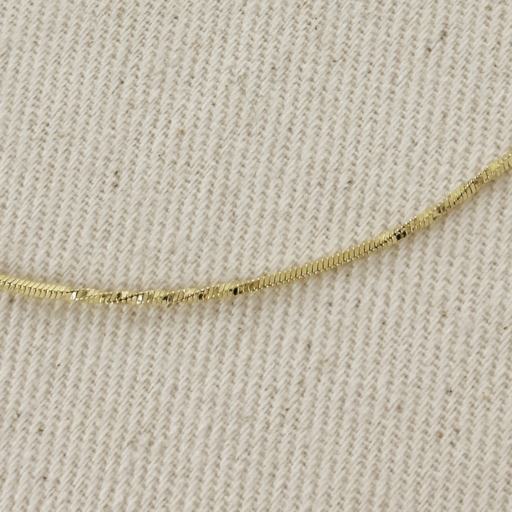 18k Gold Filled Twisted Box Chain 1.0mm