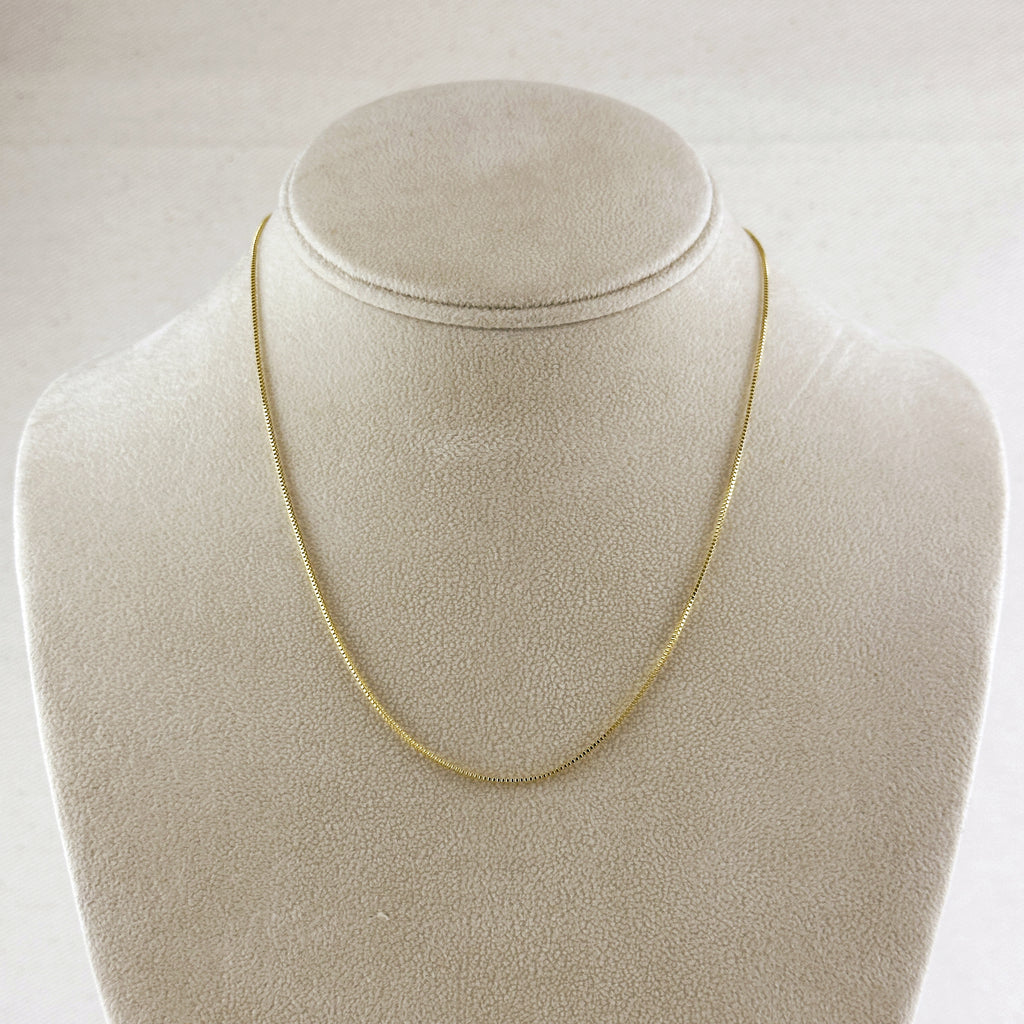 18k Gold Filled Thin Box Chain 0.85mm