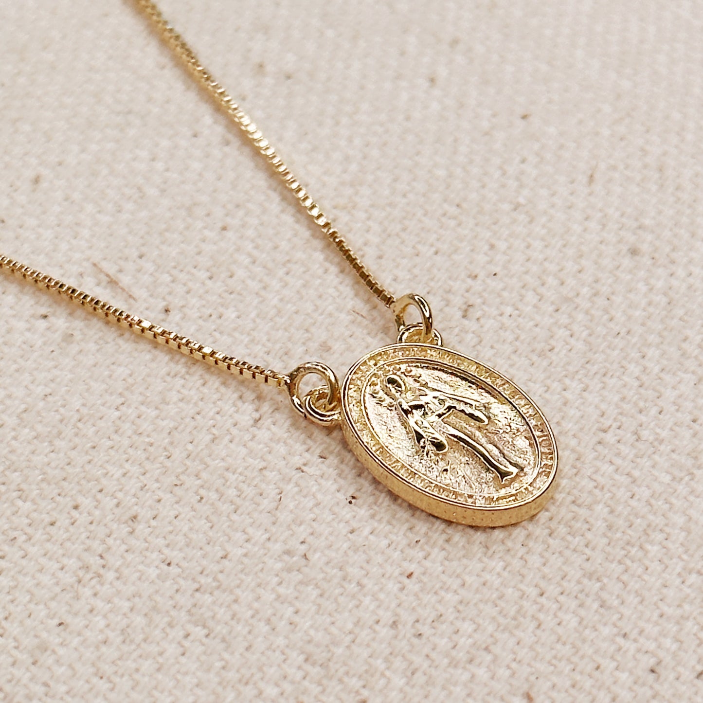 Lady of Grace Double Sided Medal Necklace