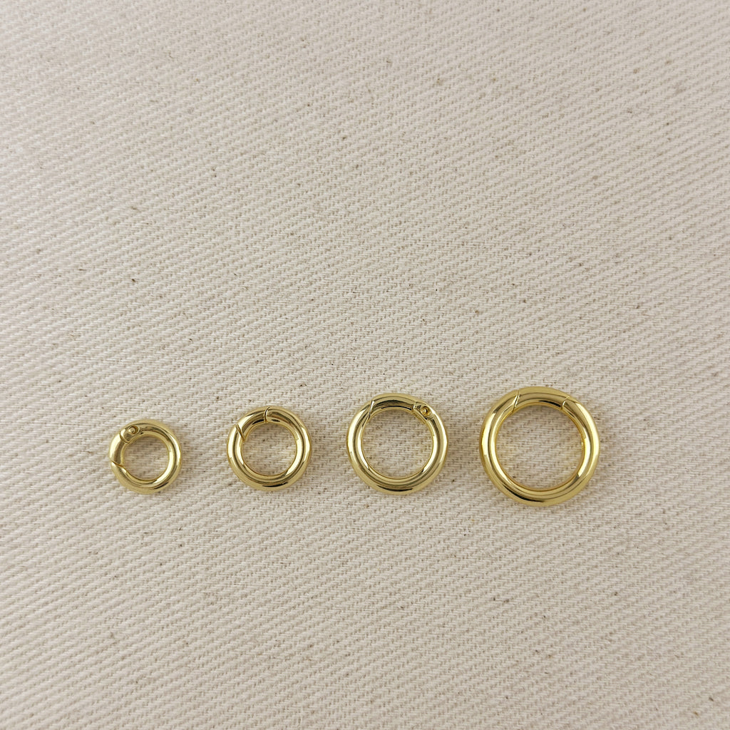 18k Gold Filled Connector Carabiner For Chains, Charms & Pendants