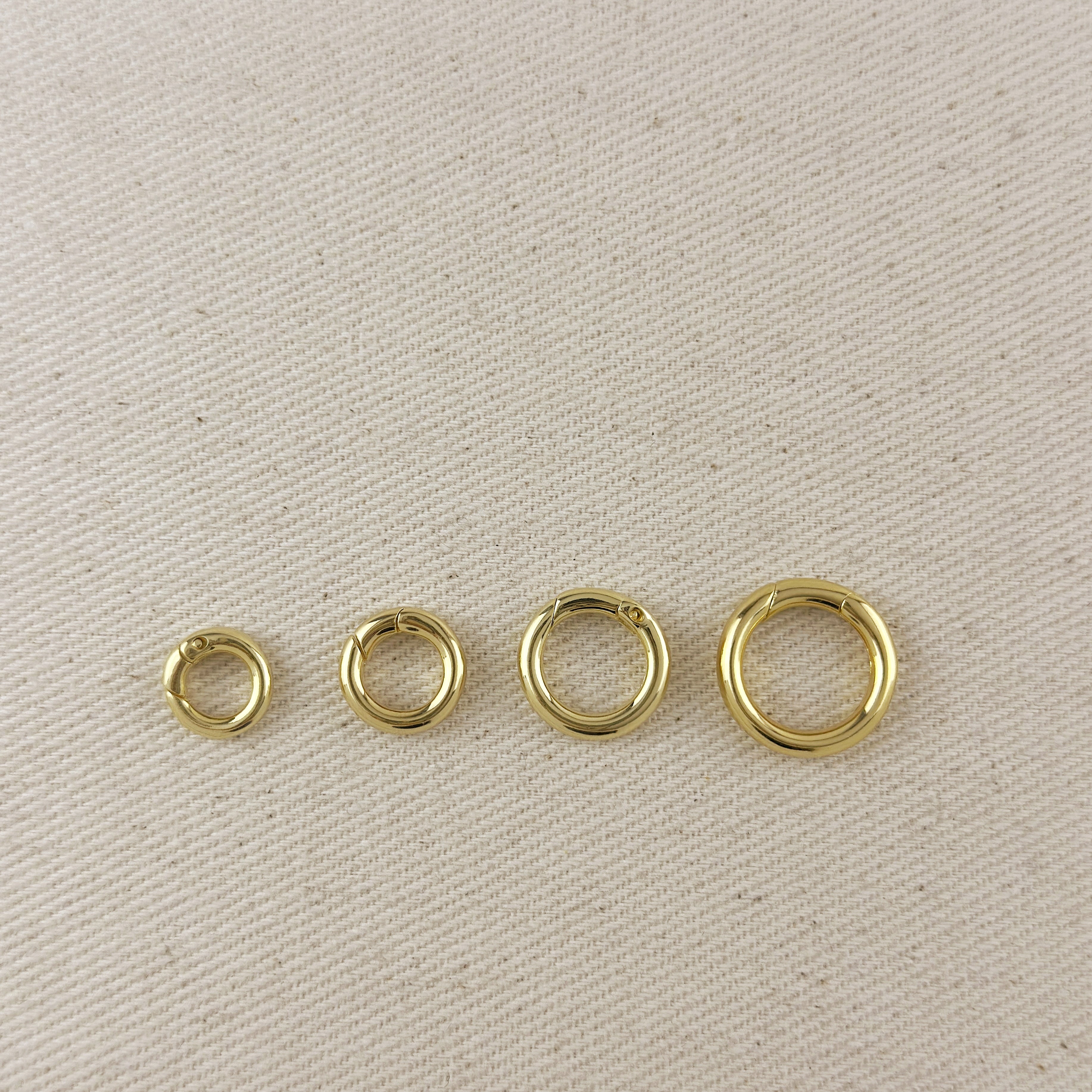 18k Gold Filled Connector Carabiner For Chains, Charms & Pendants