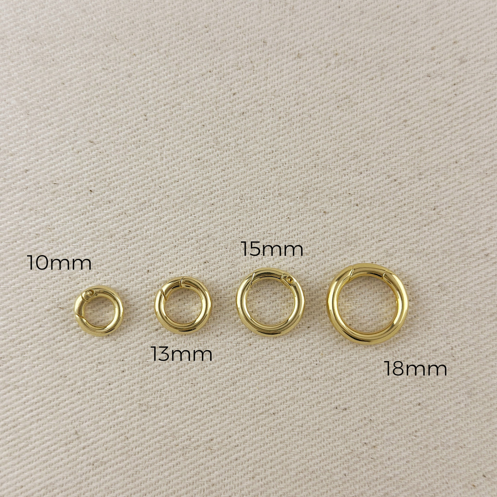 18k Gold Filled Connector Carabiner For Chains, Charms & Pendants