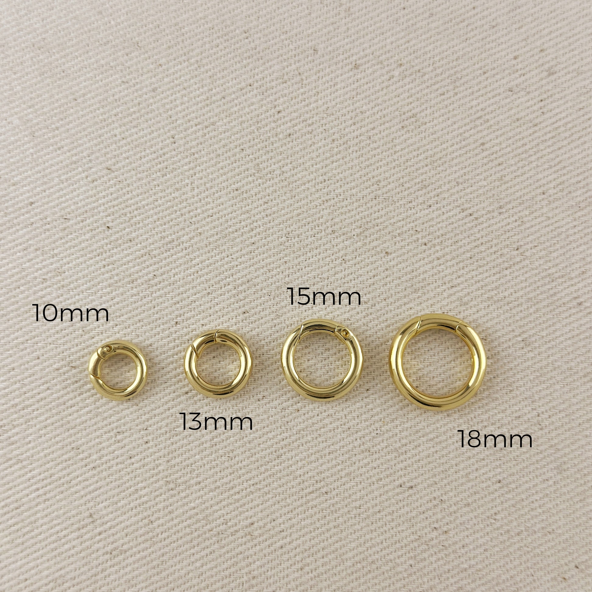 18k Gold Filled Connector Carabiner For Chains, Charms & Pendants