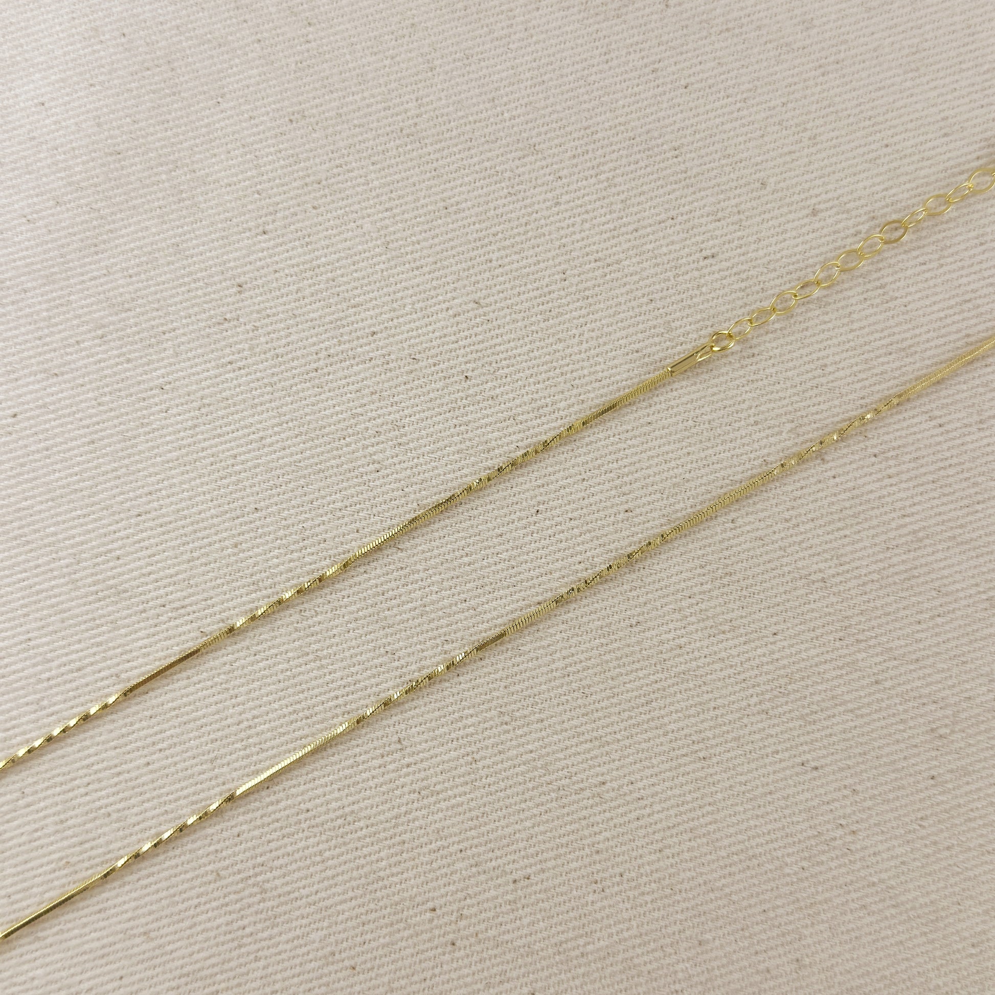 18k Gold Filled Twisted Belly Chain