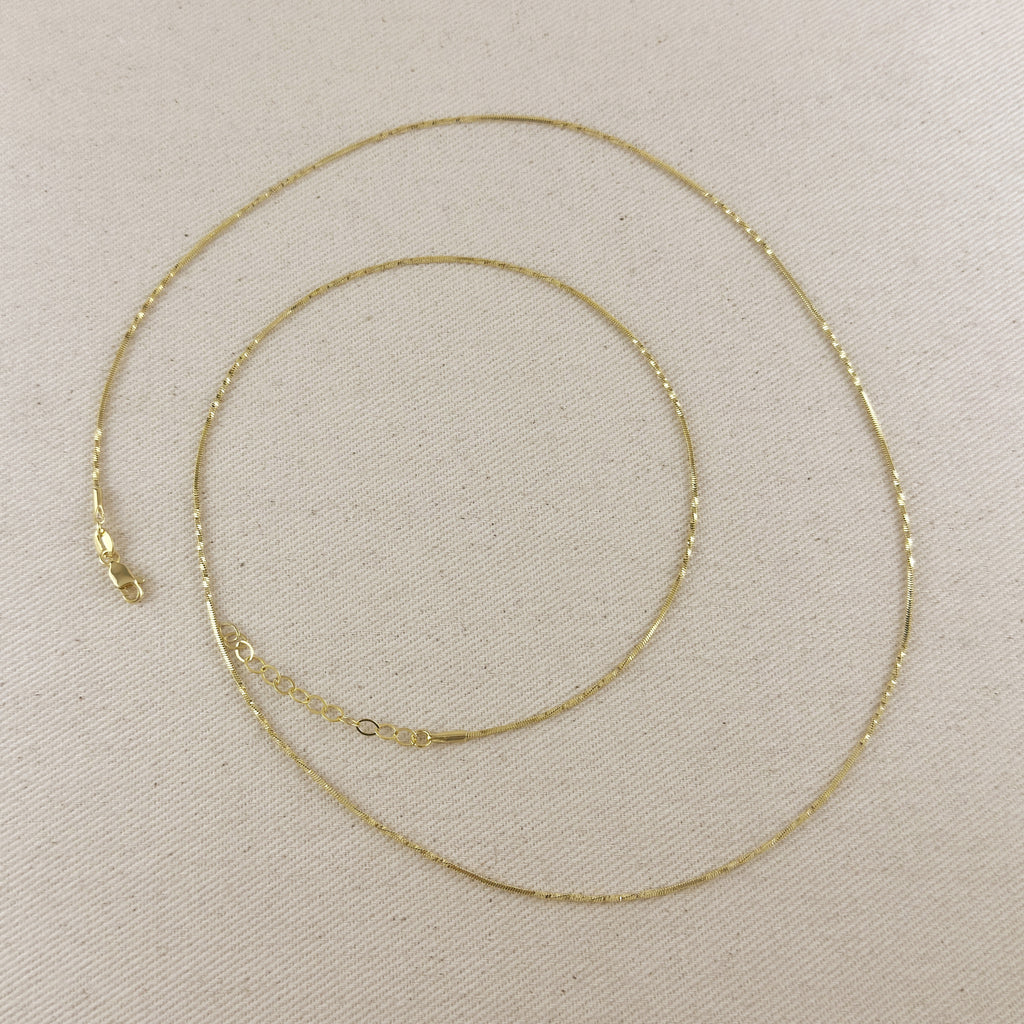 18k Gold Filled Twisted Belly Chain