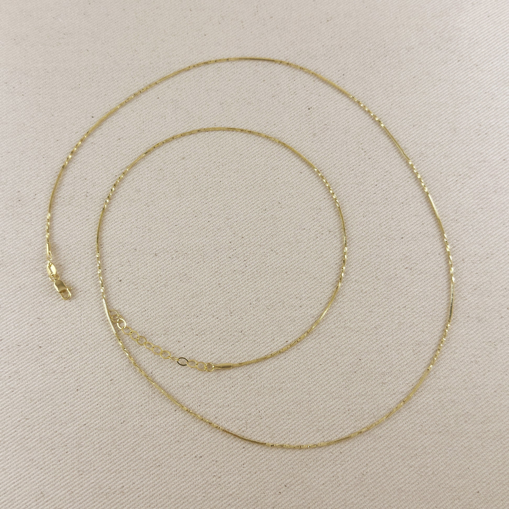 18k Gold Filled Twisted Belly Chain