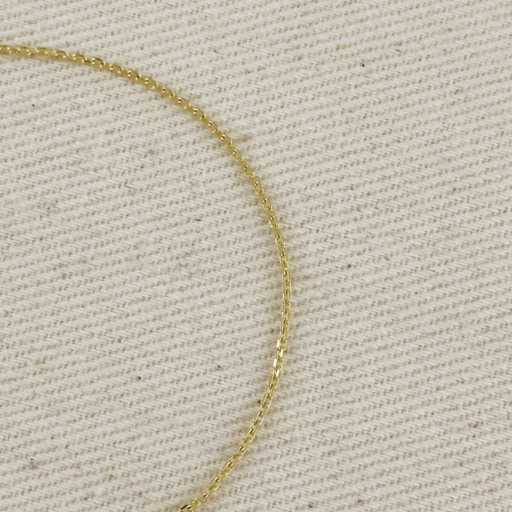 18k Gold Filled CZ Charm Bracelet