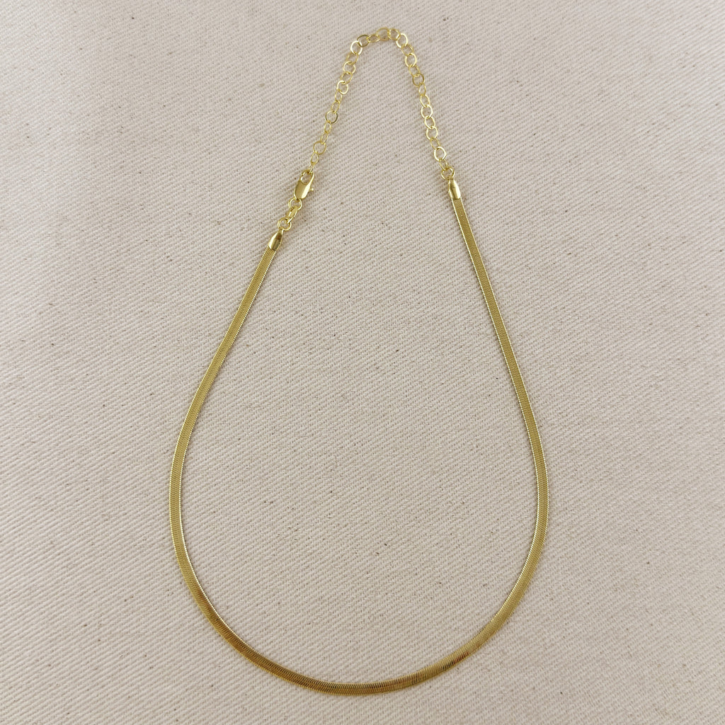 18k Gold Filled 3.0mm Thickness Herringbone Chain