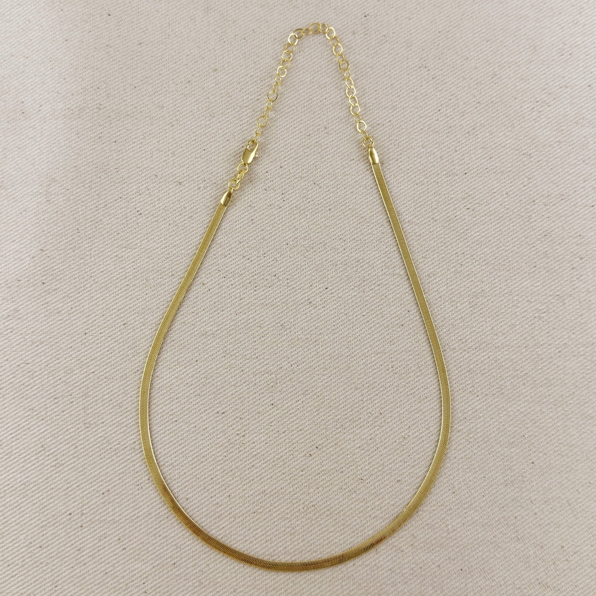 18k Gold Filled 3.0mm Thickness Herringbone Chain