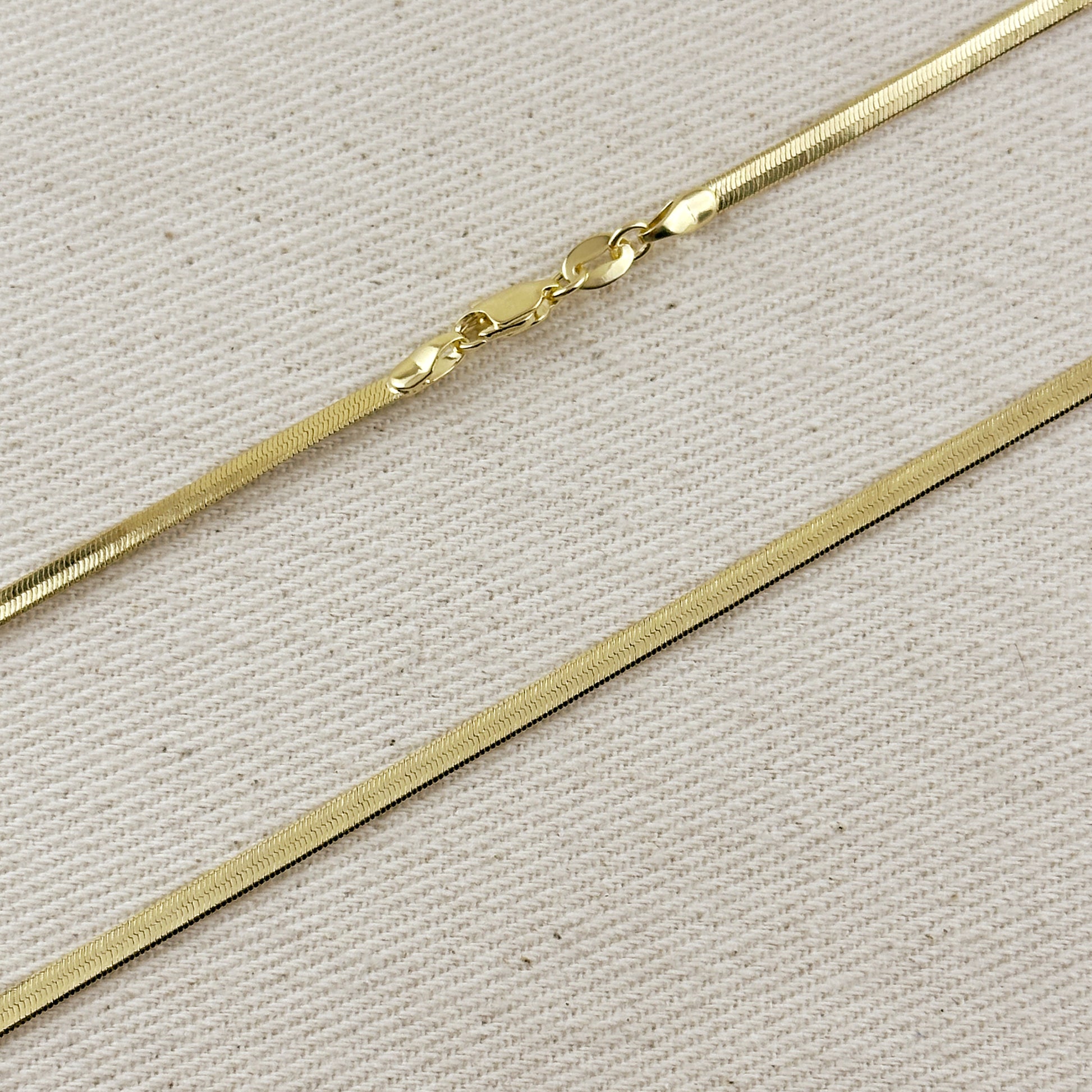 18k Gold Filled 3.0mm Thickness Herringbone Chain