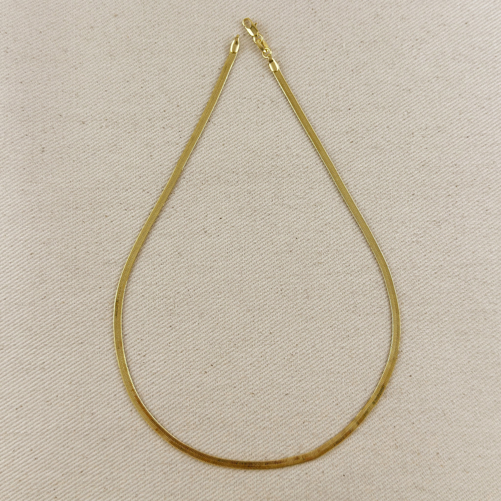 18k Gold Filled 3.0mm Thickness Herringbone Chain