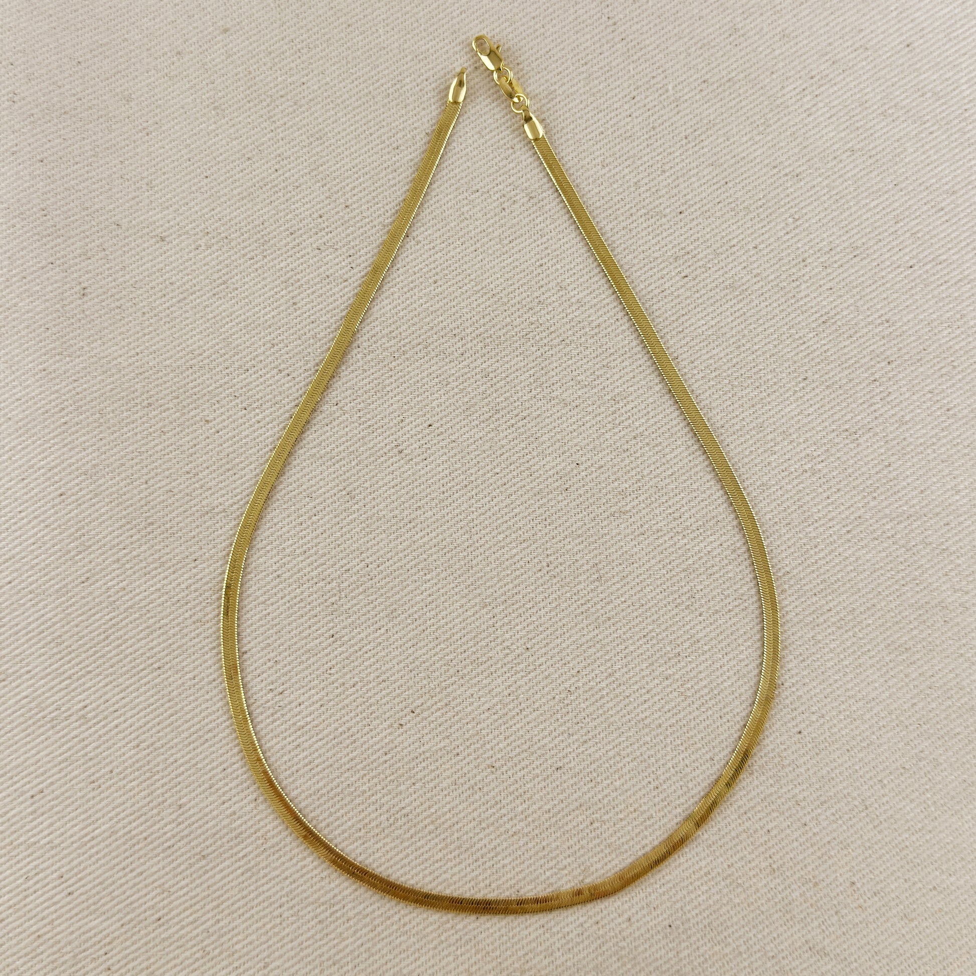 18k Gold Filled 3.0mm Thickness Herringbone Chain