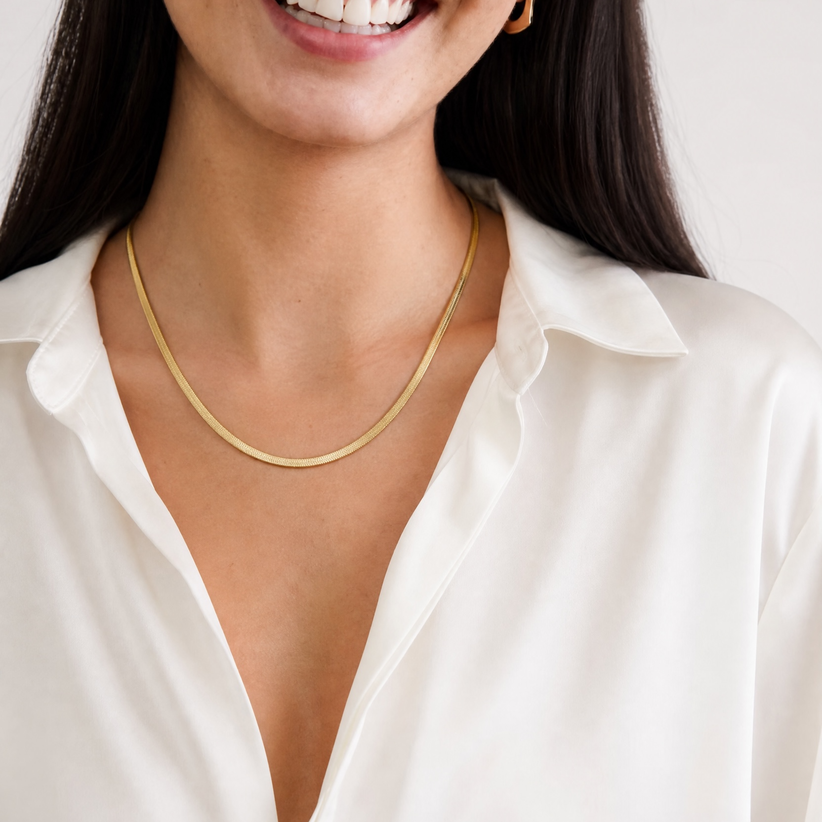 18k Gold Filled 3.0mm Thickness Herringbone Chain