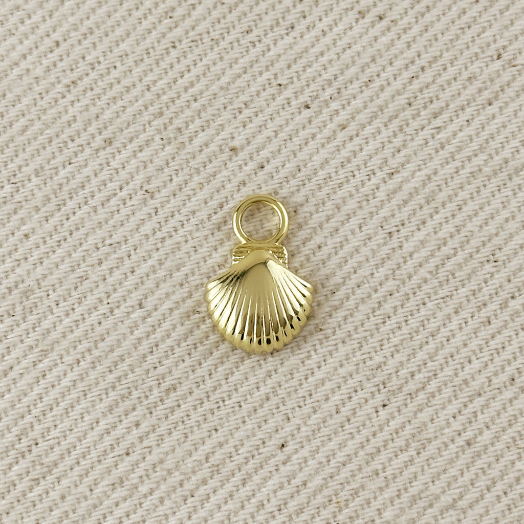 18k Gold Filled Scalloped Shell Earring Charm