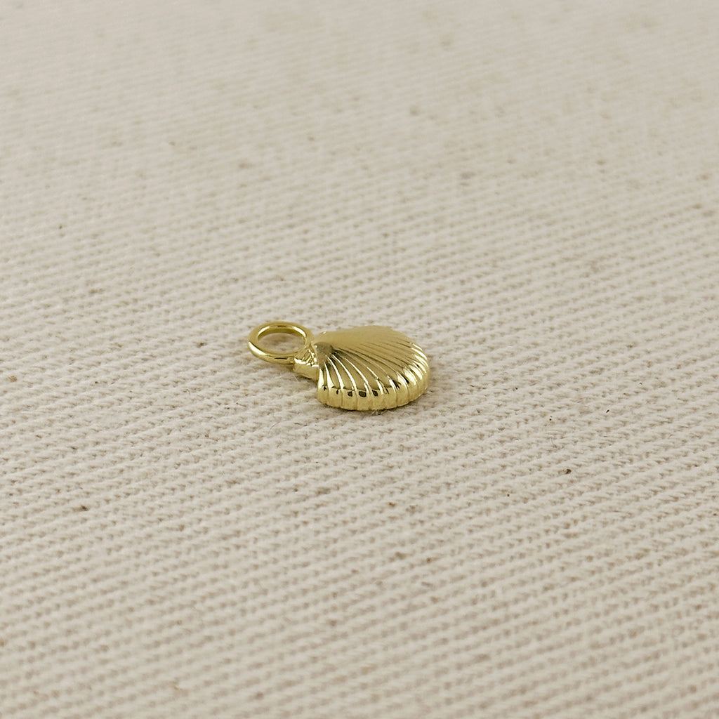 18k Gold Filled Scalloped Shell Earring Charm