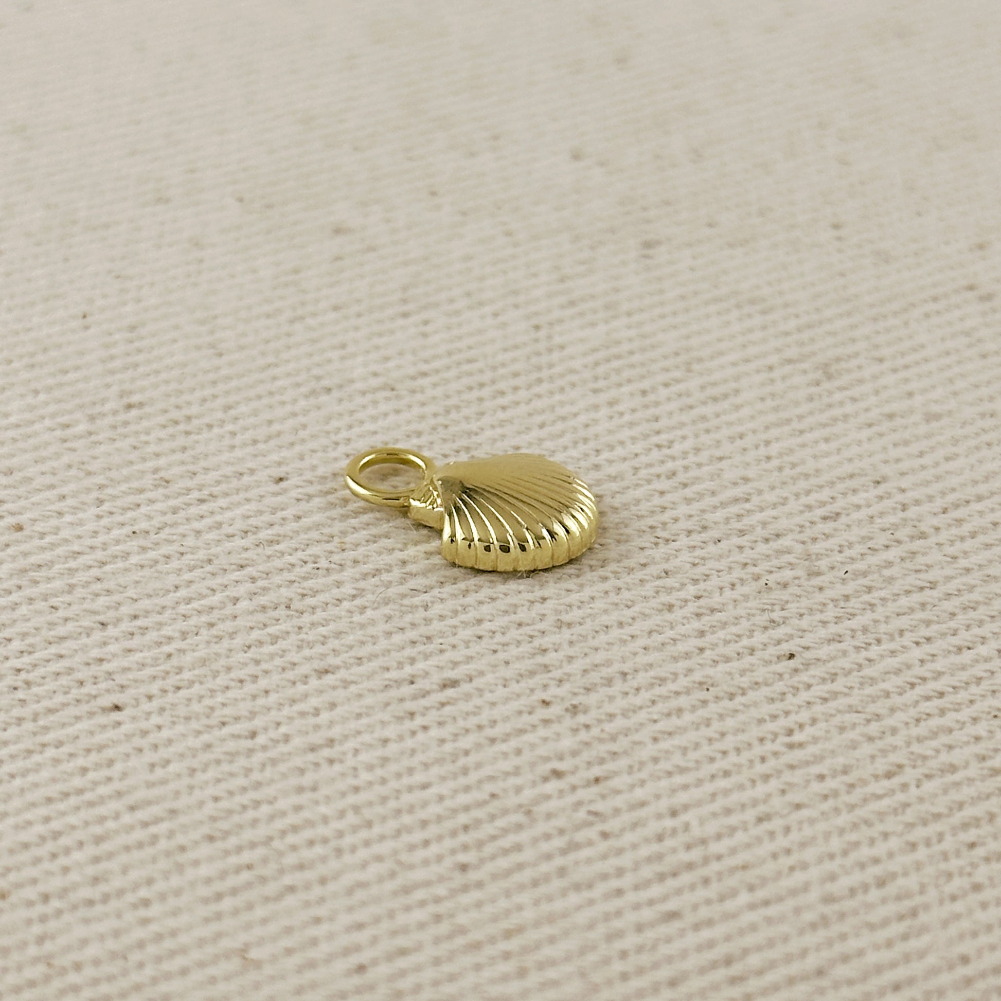 18k Gold Filled Scalloped Shell Earring Charm