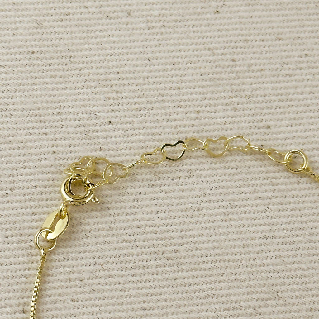 18k Gold Filled CZ Row Hand Chain