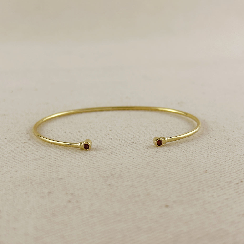 18k Gold Filled Open CZ Cuff Bracelet