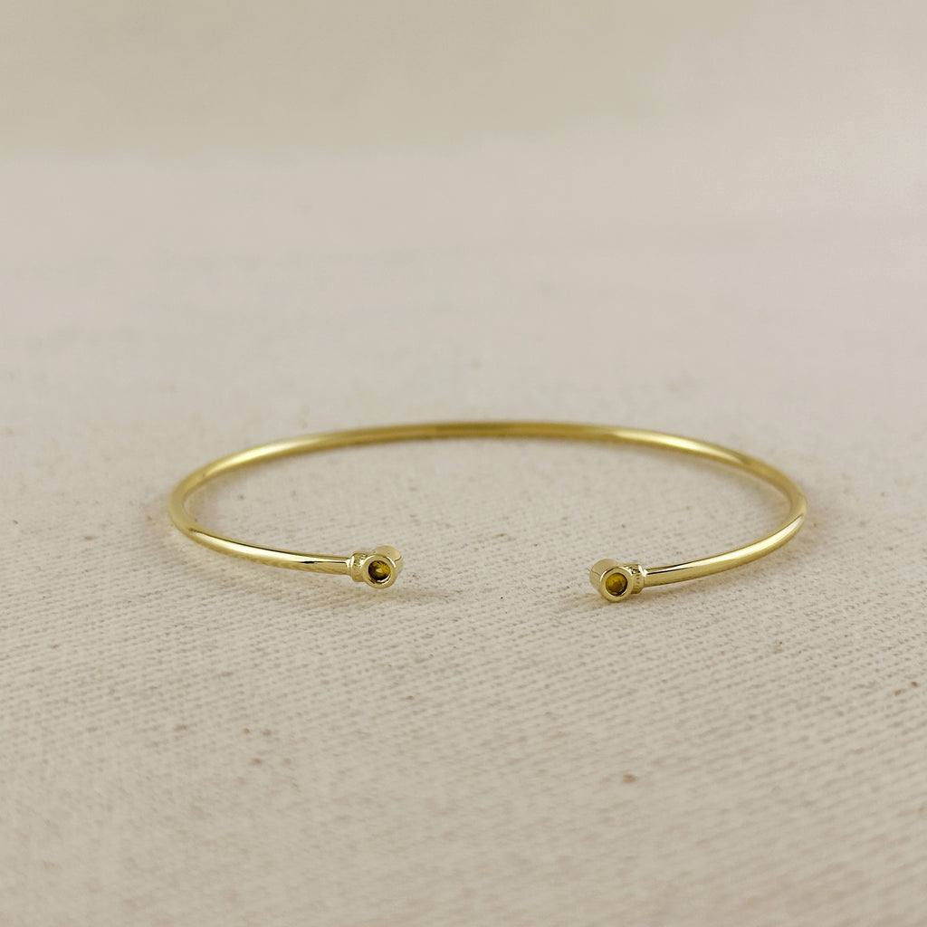 18k Gold Filled Open CZ Cuff Bracelet