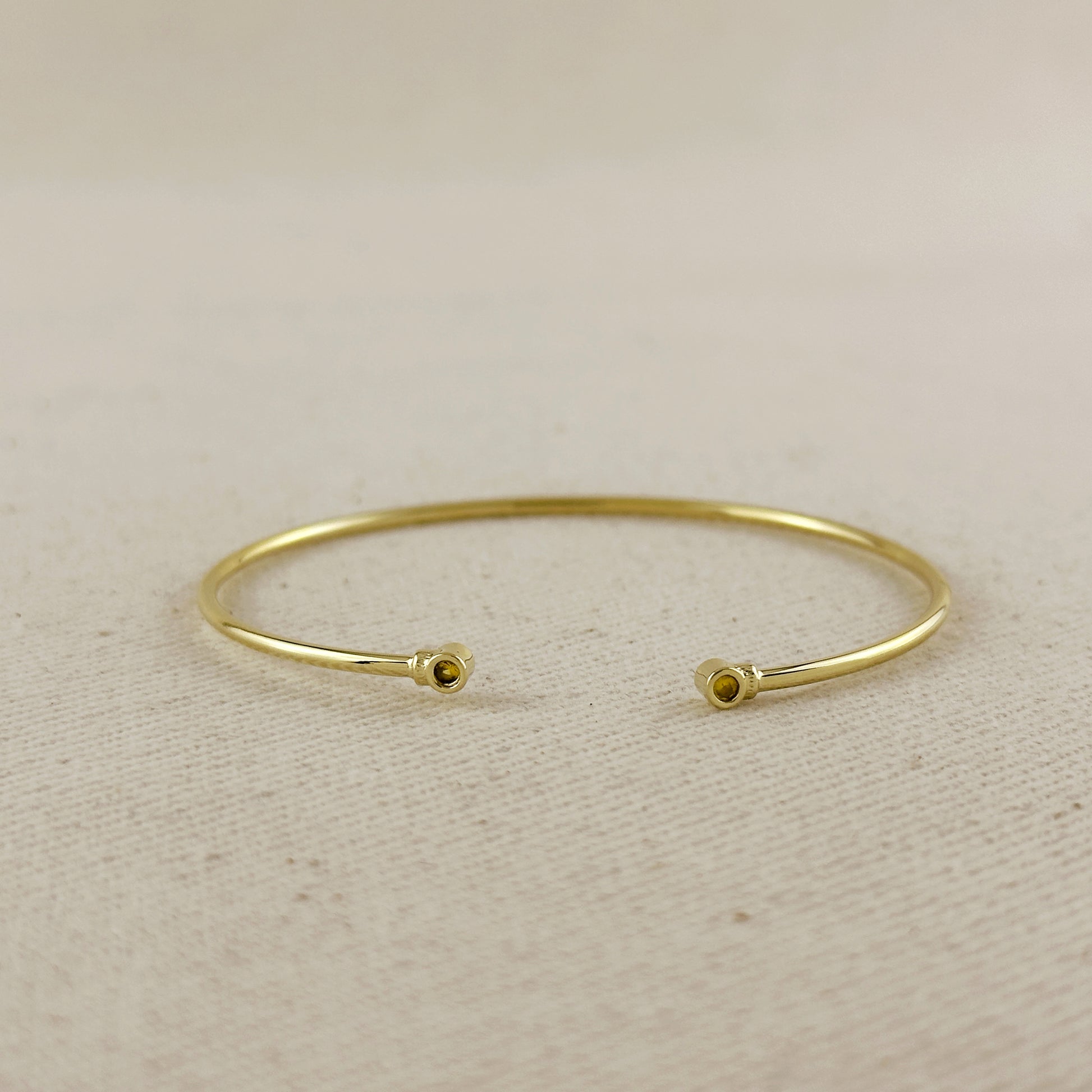 18k Gold Filled Open CZ Cuff Bracelet