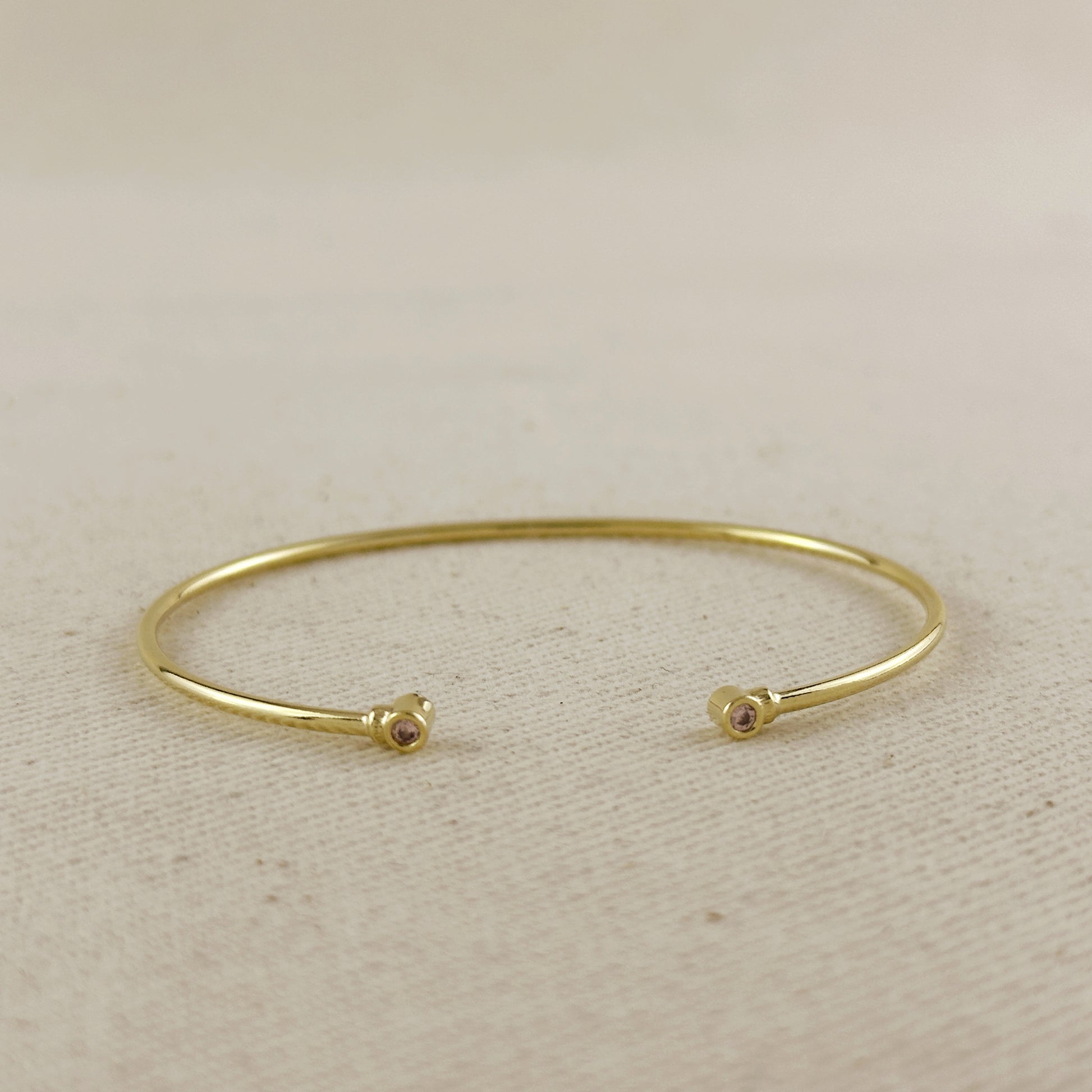18k Gold Filled Open CZ Cuff Bracelet