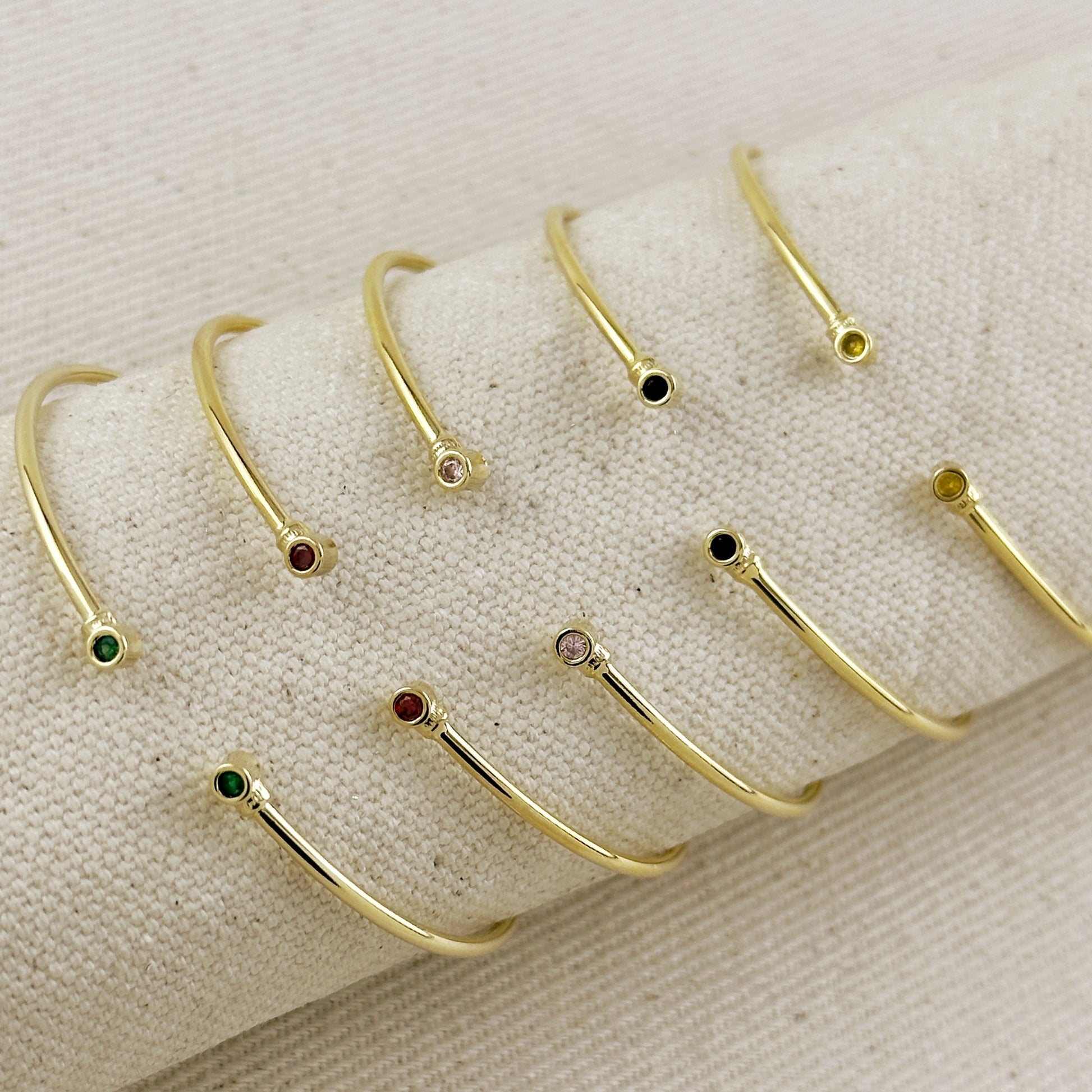 18k Gold Filled Open CZ Cuff Bracelet