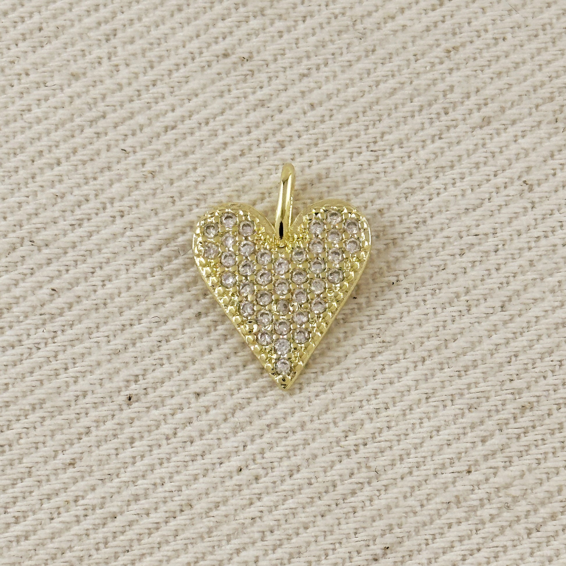 18k Gold Filled Colored CZ Heart Pendant