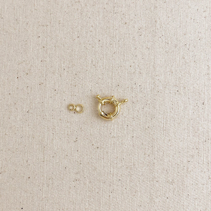 18k Gold Filled 13mm Spring Ring Clasp