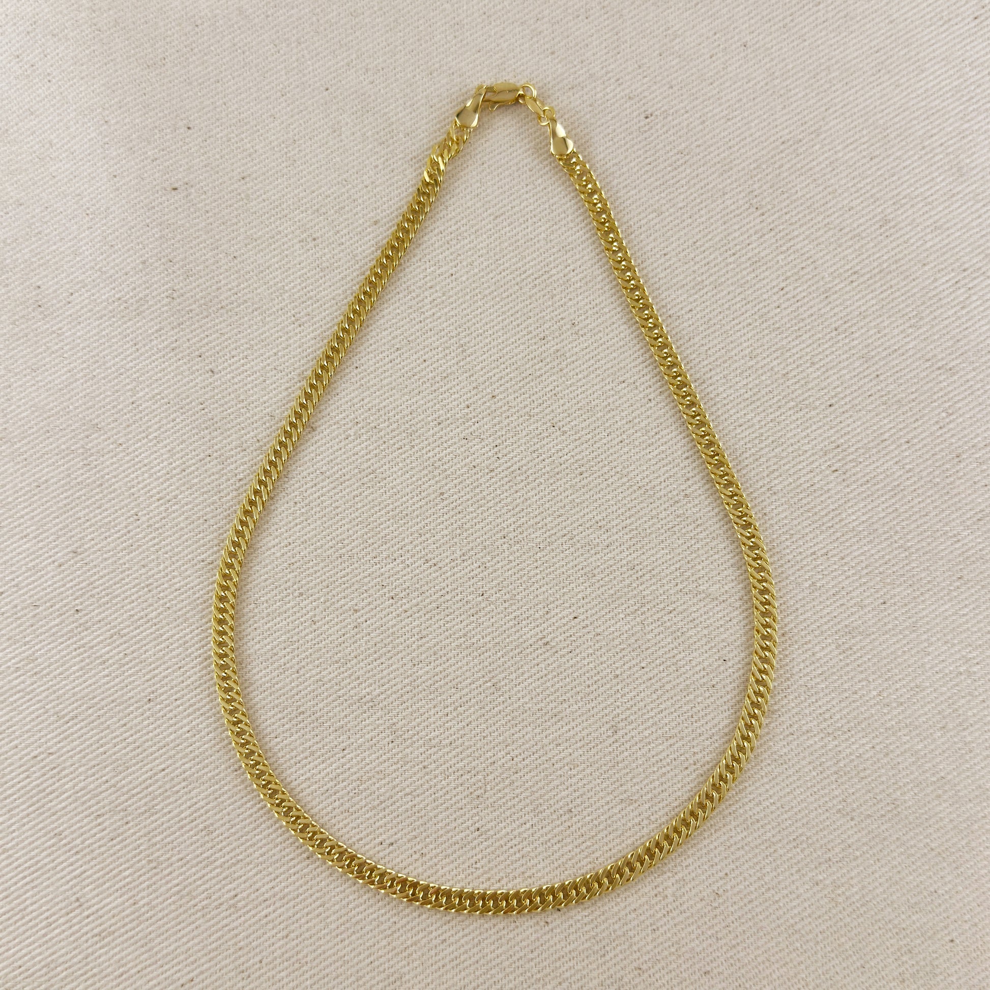 18k Gold Filled Curb Chain 4.0mm