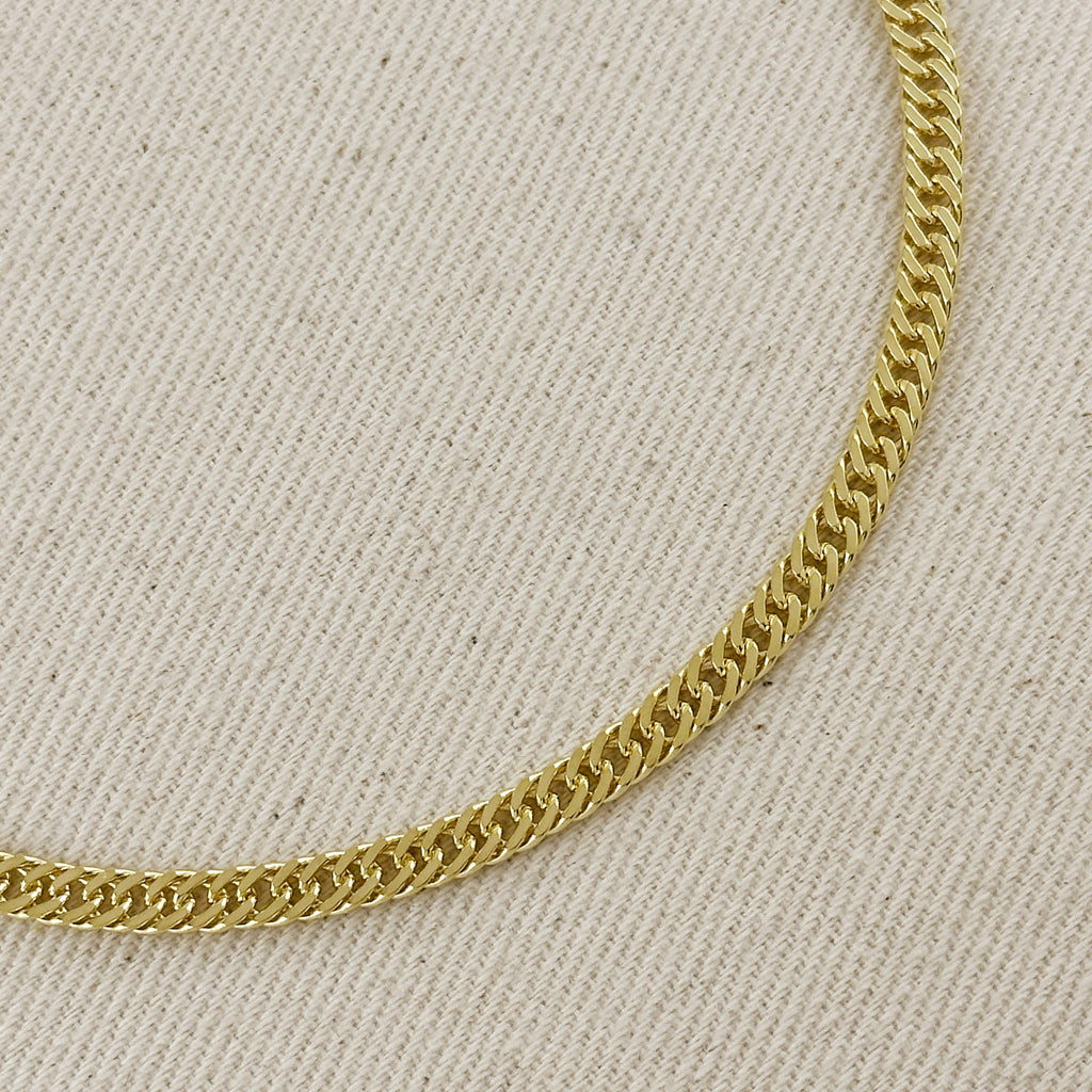 18k Gold Filled Curb Chain 4.0mm