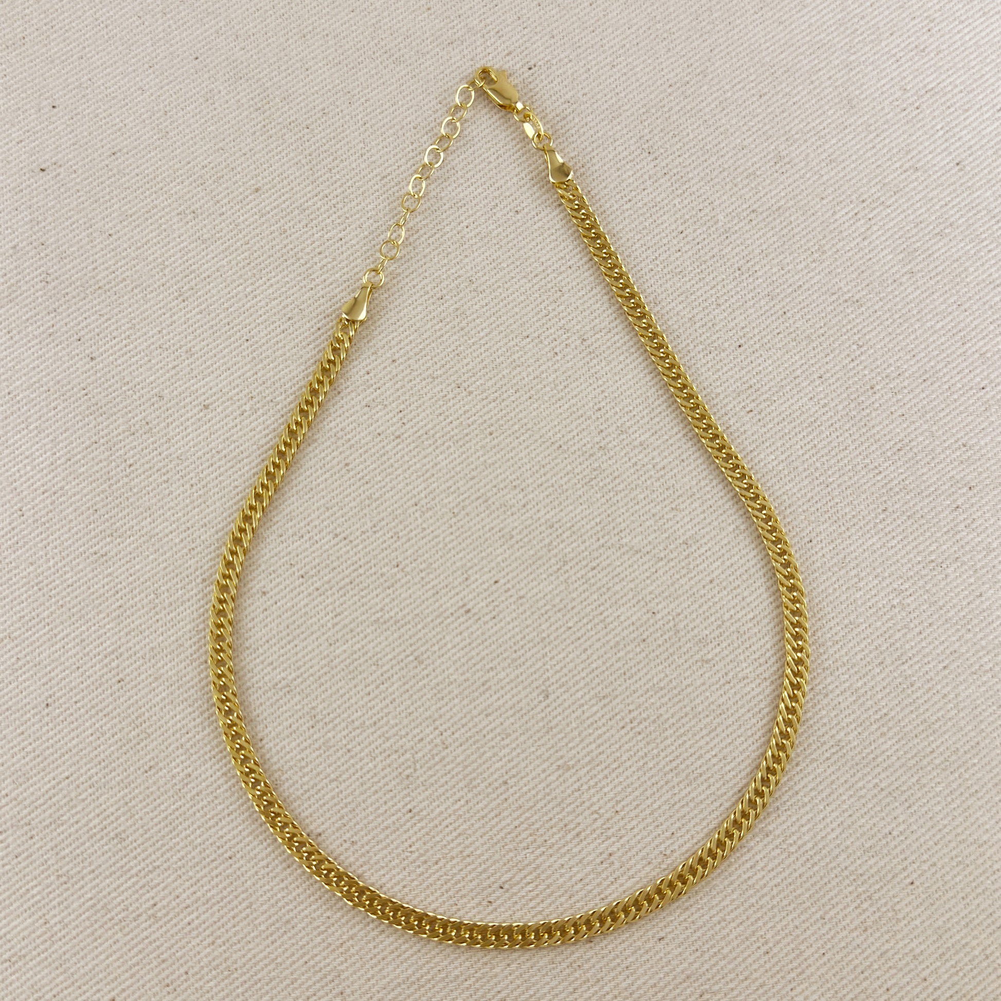 18k Gold Filled Curb Chain 4.0mm
