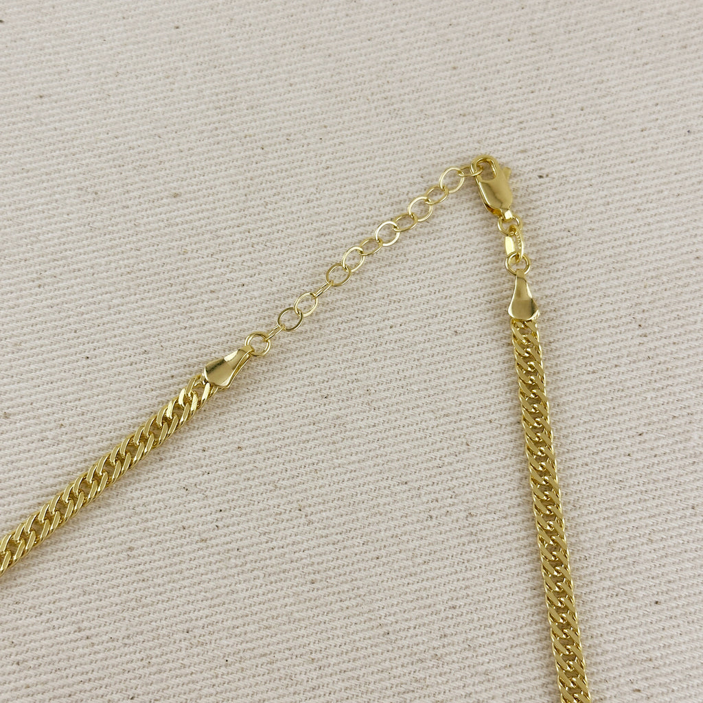 18k Gold Filled Curb Chain 4.0mm