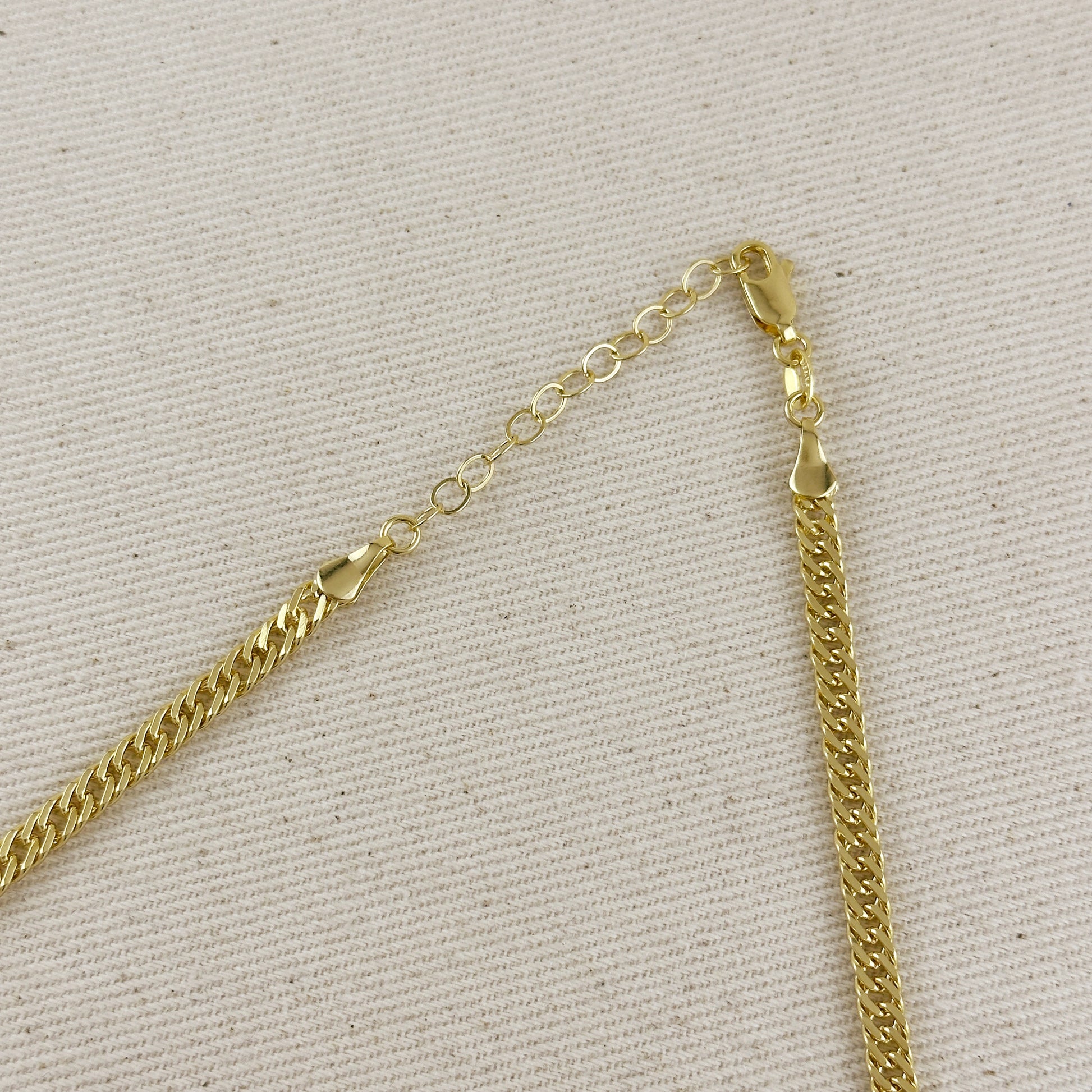 18k Gold Filled Curb Chain 4.0mm