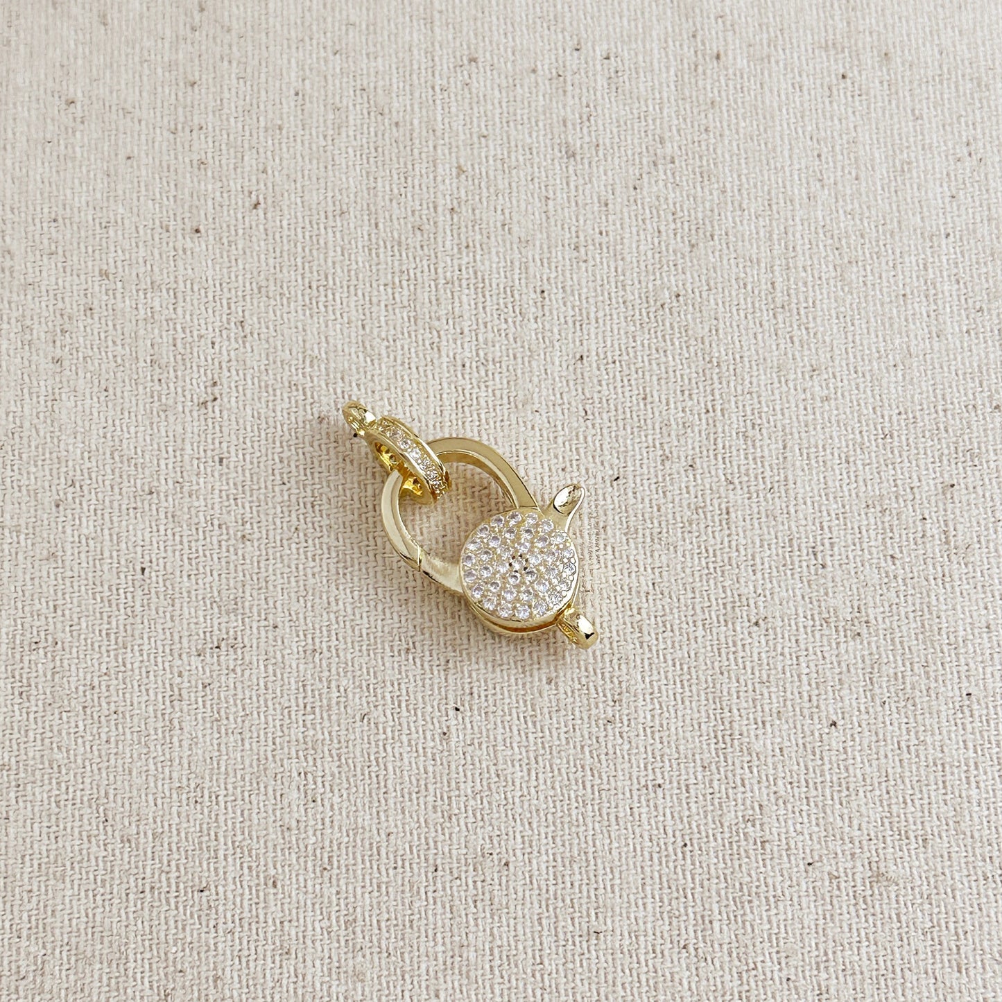 18k Gold Filled CZ Lobster Claw Clasp