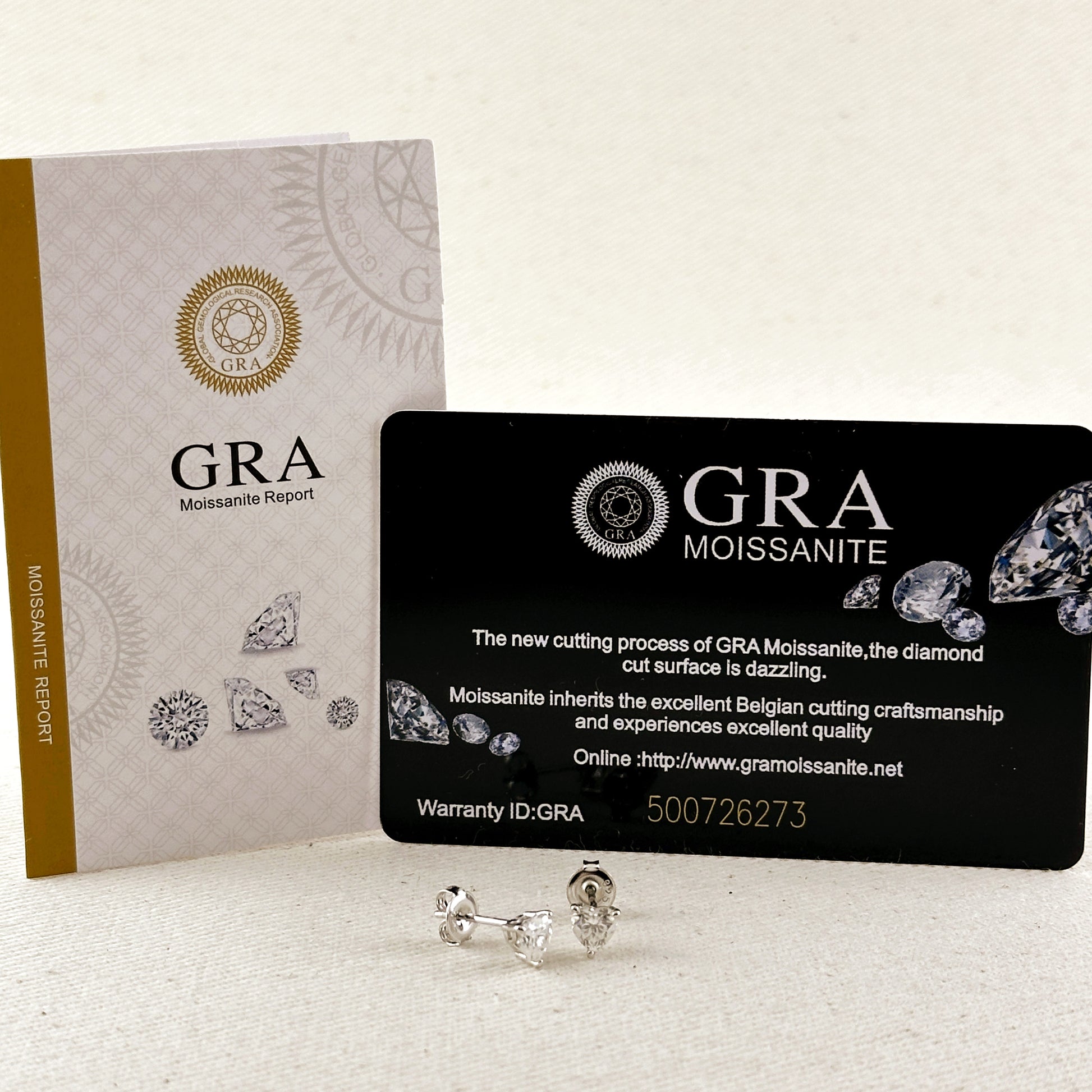 .925 Sterling Silver Rhodium Plated Moissanite Heart Stud Earrings