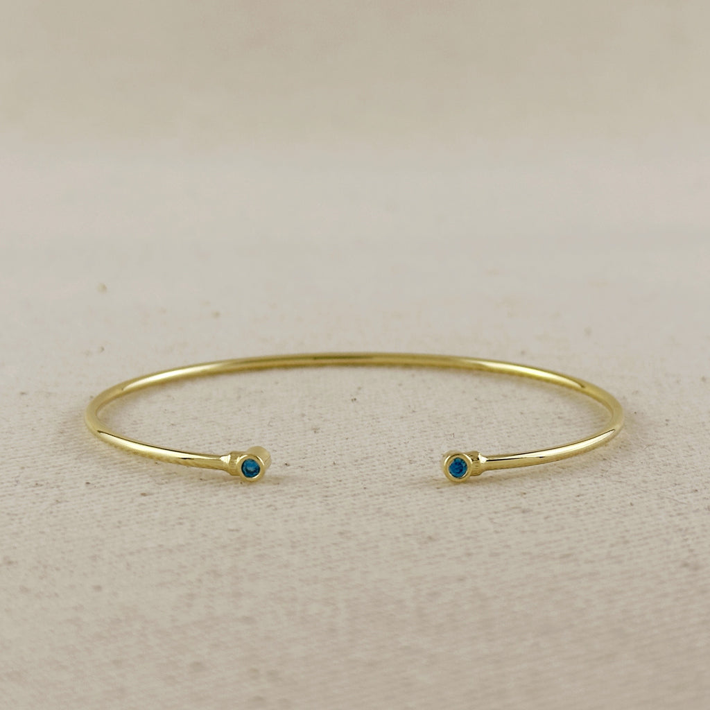 18k Gold Filled Open CZ Cuff Bracelet