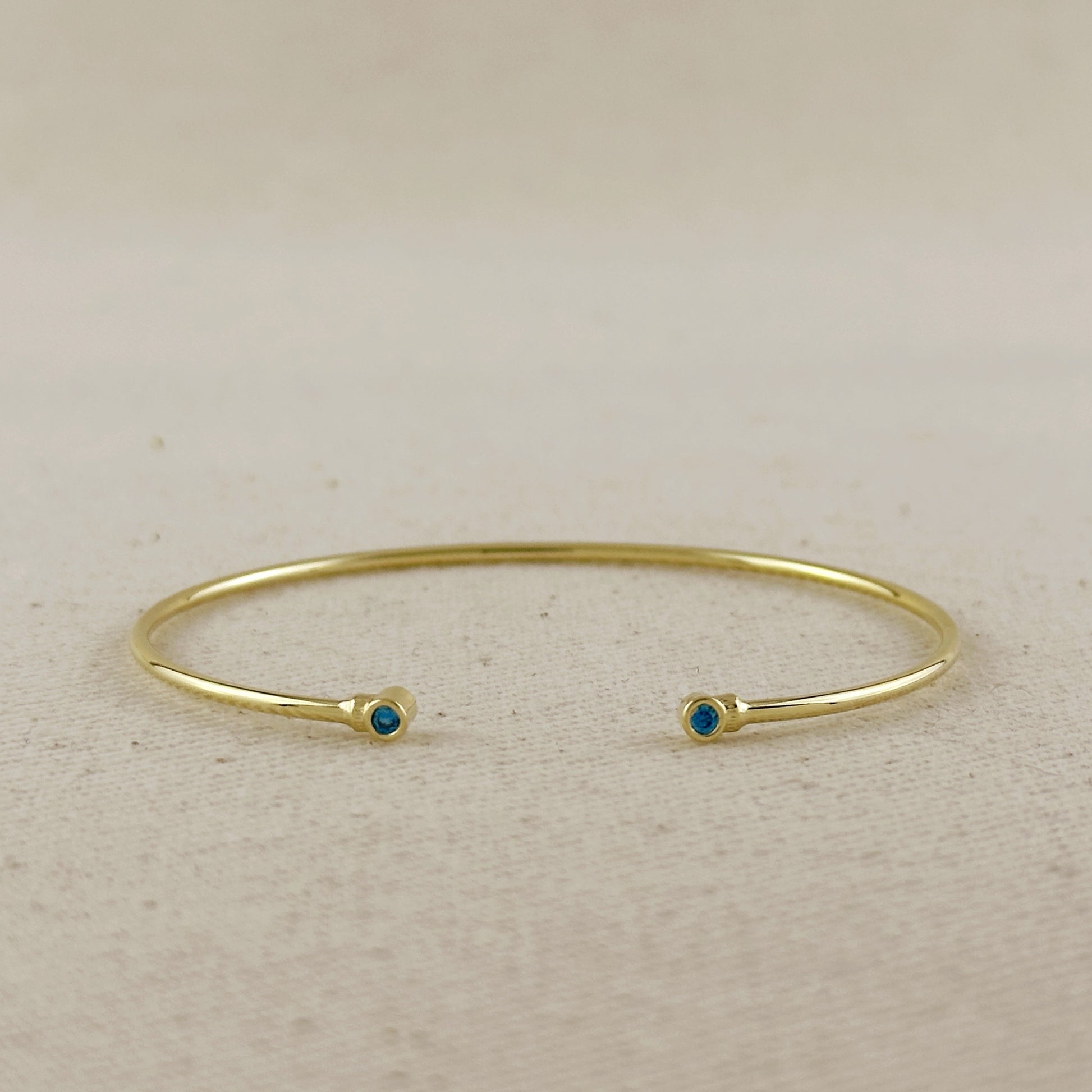 18k Gold Filled Open CZ Cuff Bracelet
