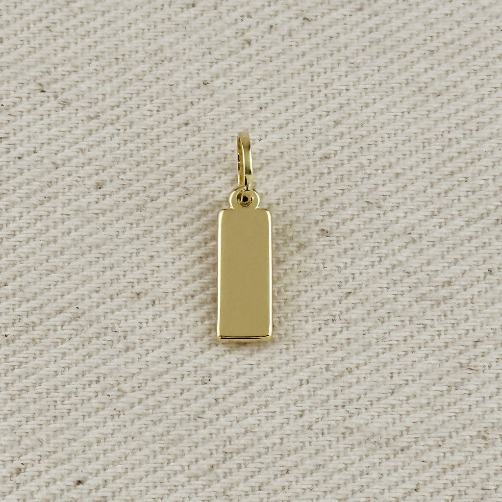 Engravable Plaque Charm 12.0mm x 5.0mm