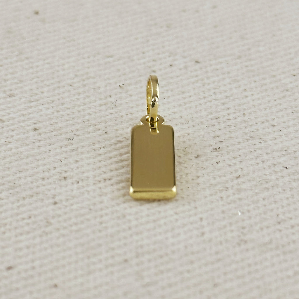 Engravable Plaque Charm 12.0mm x 5.0mm